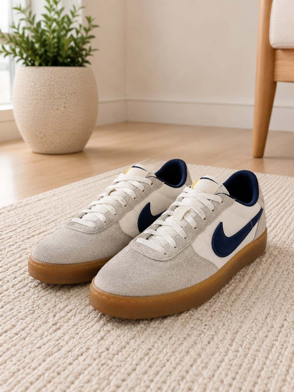 Nike SB Heritage Vulc Summit White Navy Gum Skate Shoes Men’s Size 12